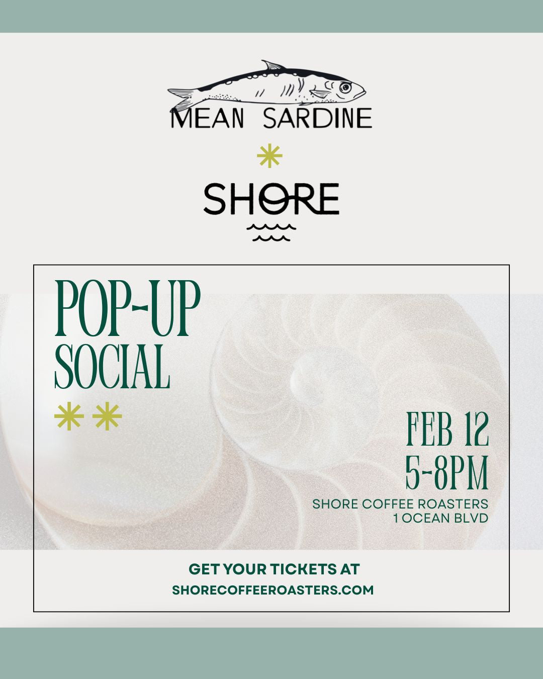 Mean Sardine + Shore Pop-Up Social